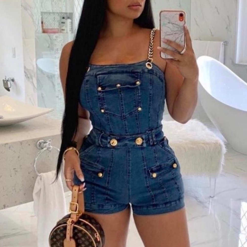 Denim Romper🍭